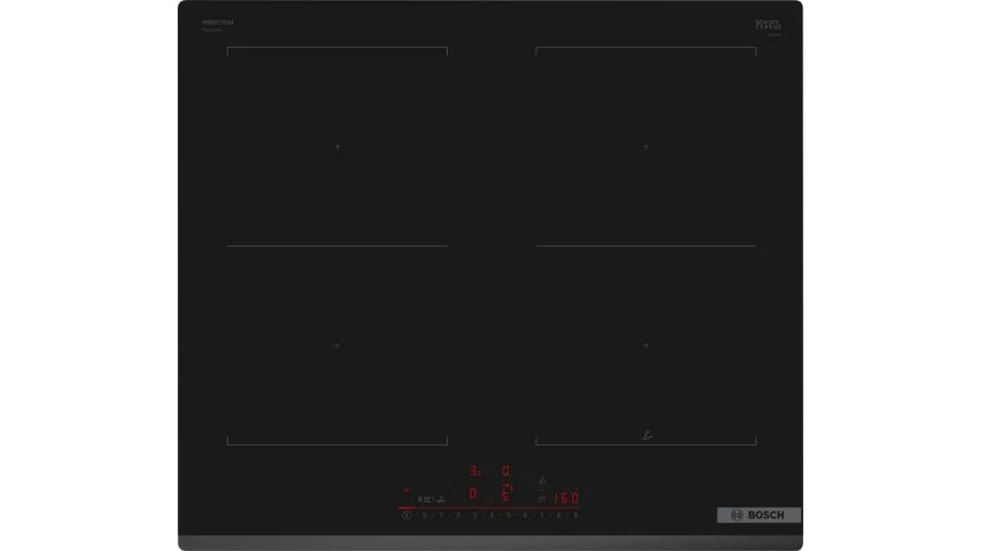 Bosch Serie 6 PVQ631HC1E - 59.2 cm Induction Cooktop - Black - Built-in