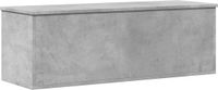 vidaXL Opbergbox - 102x35x35 cm - Bewerkt hout - Betongrijs