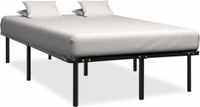 vidaXL Bedframe metaal zwart 140x200 cm