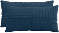 vidaXL - Kussensloop - 2 stuks - ALMELO - Marineblauw - 40 x 70 cm