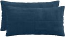vidaXL - Kussensloop - 2 stuks - ALMELO - Marineblauw - 40 x 70 cm