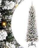 vidaXL Kunstkerstboom Wit 240 cm PVC en Metaal en Plastic