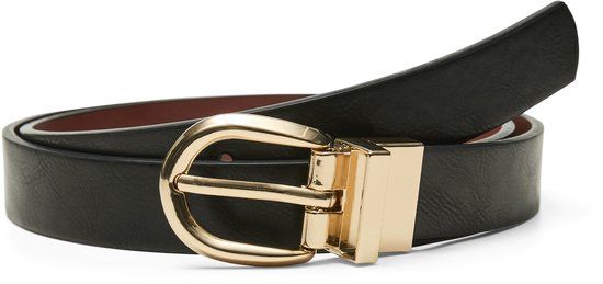 VERO MODA VMBETH REVERSIBLE COATED BELT - Dames - Riemen - Black