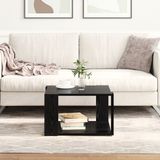 vidaXL Salontafel Zwart Eiken 51,5 x 51,5 x 30 cm Bewerkt Hout
