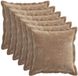 vidaXL Taie d'oreiller 6 pièces Marron 35 x 35 cm Tissu chenille