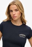Superdry Athletic Essential Slub T-shirt Dames Eclipse Navy