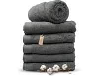 Miss Towels 50x100 Handdoeken Set 6 stuks - Antracietgrijs