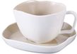 Bricard Bonnes Espressoset - 12-delig - Wit/Taupe - 125ml - Porselein
