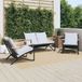 Maison Exclusive - Ensemble de mobilier de balcon 3 pièces avec coussins, acier noir