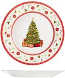 H&H Set van 12 kerstfruitborden, 20 cm