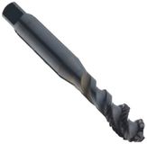 Dormer MTT-X E003/MTT-X E013 gepoederd metaal spiraalfluit schroefdraadtap, zwarte Oxide afwerking, ronde schacht met vierkant uiteinde, gemodificeerde bodemafschuining, M24-3, 1