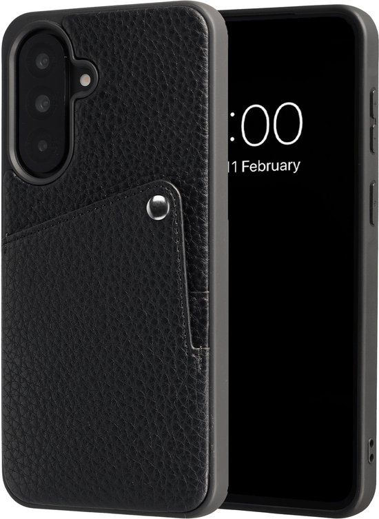 Selencia Hoesje - Geschikt voor Samsung Galaxy A37 (5G) - Backcover met Pashouder - Zwart