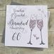 White Cotton Cards Oma & Grandad Diamond Anniversary 60 inch Handgemaakte 60-jarig jubileumkaart Champagne Fluiten, Wit/Crème, Wit/Crème, 16cm x 16cm