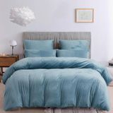 Winter Housse de couette 200 x 200 cm Turquoise avec 2 taies d'oreiller