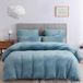 Winter Housse de couette 200 x 200 cm Turquoise avec 2 taies d'oreiller