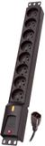 PDU Lestar Stekkerstrip Voor Computer Tv 3M Iec320 G-A K Schakelaar Zwart