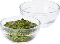 Excellent Houseware Bol/plat - 12x - sauces/amuse-bouches - verre - empilable - 80 ml - 7 x 3 cm
