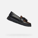 GEOX ARLARA DAMES Loafers - Zwart/Cognac - Maat 40