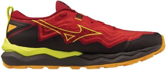 Mizuno Wave Daichi 9 Trailrunningschoenen Heren Rood/Zwart/Geel Maat 44.5