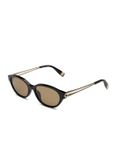 Furla Lunettes de soleil Noir brillant Verre marron
