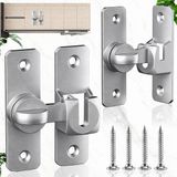 Sans marque Verrou de porte Porte coulissante - 90°/180° Alliage d'aluminium - Incluant 8 vis