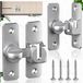 Sans marque Verrou de porte Porte coulissante - 90°/180° Alliage d'aluminium - Incluant 8 vis