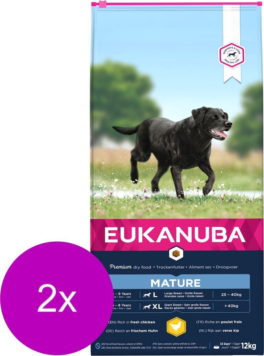 EUKANUBA Thriving Mature Large Breed Kip - Hondenvoer - 2 x 12 kg