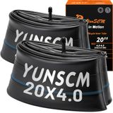 YunSCM 2Pcs Verdikte 100/114-406 binnenband 20x4.0/4.5 AV32mm Ventil compatibel Elektrische fiets 20 inch Fietsbinnenband