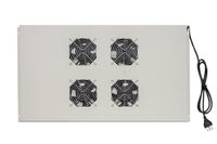 Connetto - Module met 4 plafondventilatoren in grijs met thermostaat voor kasten 22/42U diepte 800-1000 links