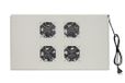 Connetto - Module met 4 plafondventilatoren in grijs met thermostaat voor kasten 22/42U diepte 800-1000 links