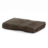 Handdoek DecoKing Handdoek 50x100 cm bruin katoen bamboe viscose absorberend antibacterieel chocoladebruin