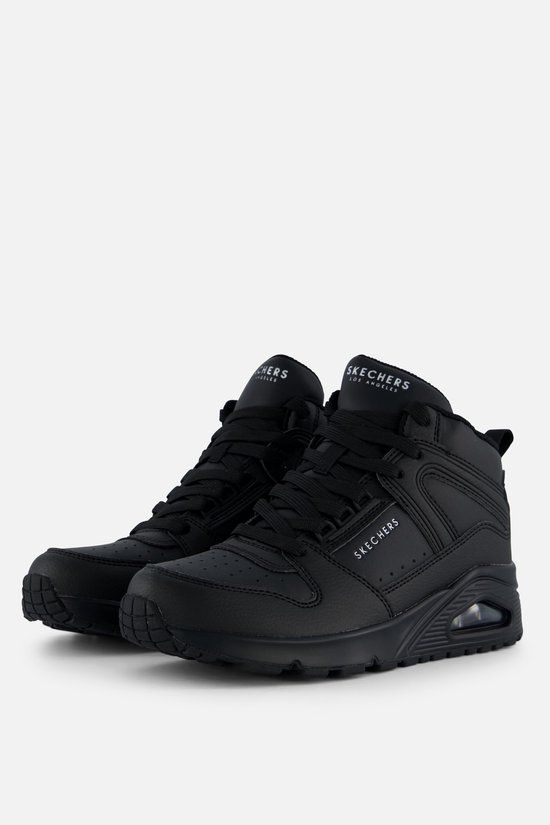 Skechers Uno-High Regards Dames Sneakers - Zwart