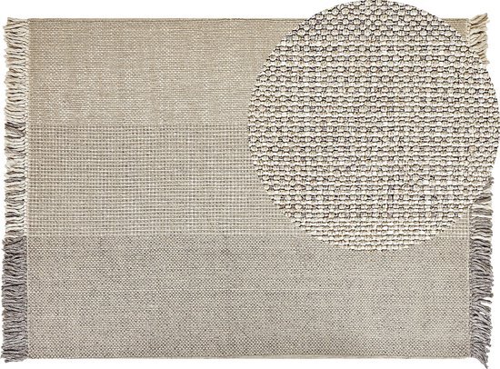 TEKELER - Modern vloerkleed - Grijs - 160 x 230 cm - Wol