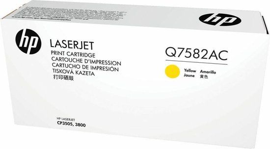 HP Q7582A Yellow Toner Cartridge - 6000 Pages