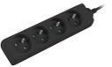 Lanberg Verlengstuk 4X 230V 1,5M Koper Zwart