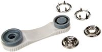 Prym 390195 - Naaivrije Drukknop Jersey, Messing, 18 mm, Zilverkleurig, Metaal, Parel