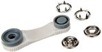Prym 390195 - Naaivrije Drukknop Jersey, Messing, 18 mm, Zilverkleurig, Metaal, Parel