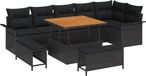 vidaXL Banc de jardin noir