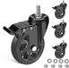 Zwenkwielen / Trolley Wielen voor Meubels - Rubberen Zware Wielen - Heavy Duty Castors /Transportwielen 800 kg