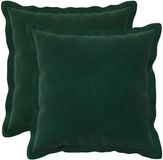 vidaXL - Kussensloop - 2 stuks - HOUTEN - Donkergroen - 45 x 45 cm - Fluweel