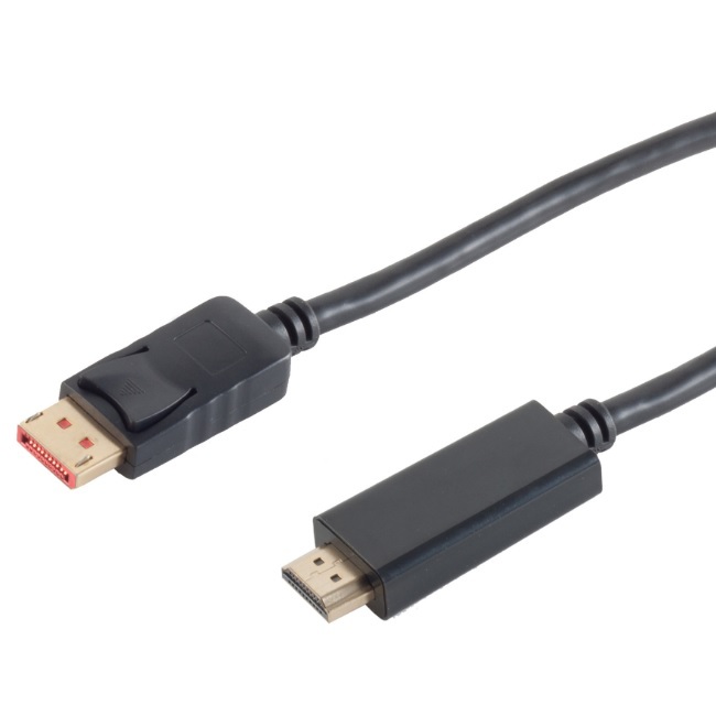 S-Impuls DisplayPort naar HDMI kabel - versie 1.4 (4K 60 Hz + HDR) / zwart - 7,5 meter
