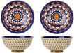 Cosy&Trendy Billiet - Vanlaere Oosterse serveerschaal - 2x - rond - 12 cm - porselein - soepkom - diep bord