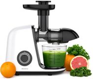 Klausberg Slow Juicer – 150W - 700ml | Cold Press | Groenten en Fruitpers – Met Pulpreservoir | Wit | Stille Horizontale Juicer met 7-Traps Perssysteem