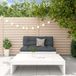 Maison Exclusive - Ensemble de jardin pour le jardin, composé de 2 pièces avec coussins, blanc, bois massif