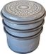 Cogex Deurstopper - grijs - mandala design - rubber - D7,5 x H8 cm