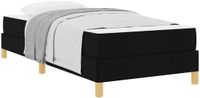 vidaXL Boxspring bed met matras Zwart 90 x 200 cm Stof