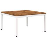 vidaXL Salontafel Natuurlijk en Wit 80 x 80,5 x 45 cm