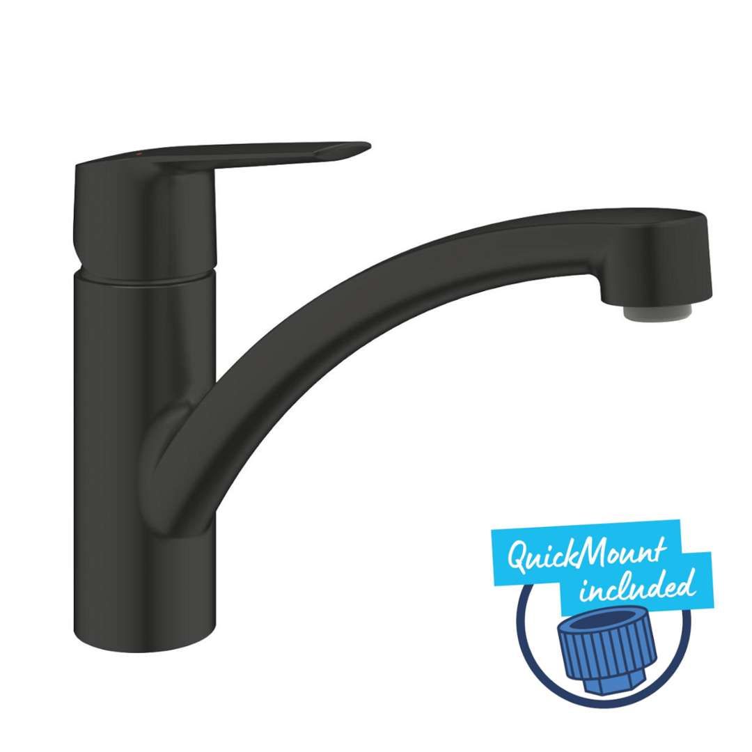 GROHE QuickFix Start - Keukenkraan, mat zwart