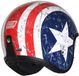 Origine Spirit Rebel Star Open Casque Unisexe S Blanc/Rouge/Bleu