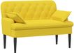vidaXL Lovingseat met knoopge tuft Licht Geel 111 x 68 x 80 cm Stof